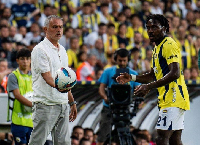 Super Eagles defender Bright Osayi-Samuel with coach Jose Mourinho