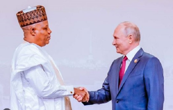 Vice President Kashim Shettima and Russian President Vladmir Putin